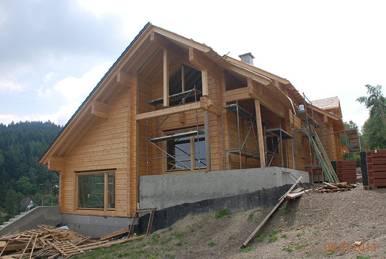 zdjęcie z budowy domu drewianego - 109