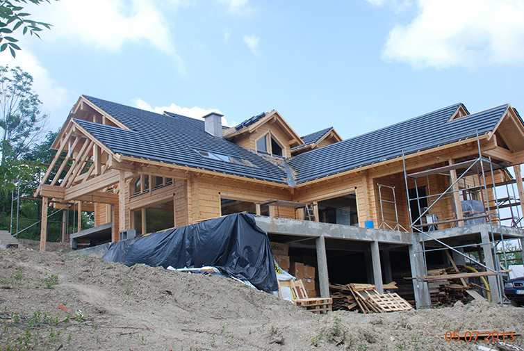 zdjęcie z budowy domu drewianego - 110