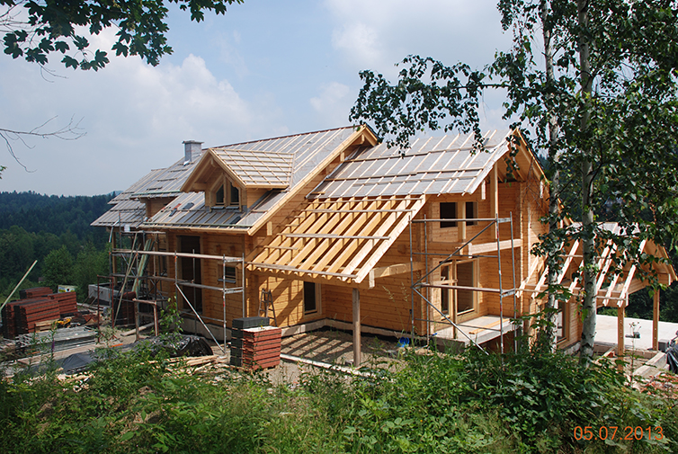 zdjęcie z budowy domu drewianego - 111