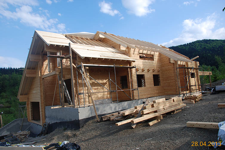 zdjęcie z budowy domu drewianego - 98