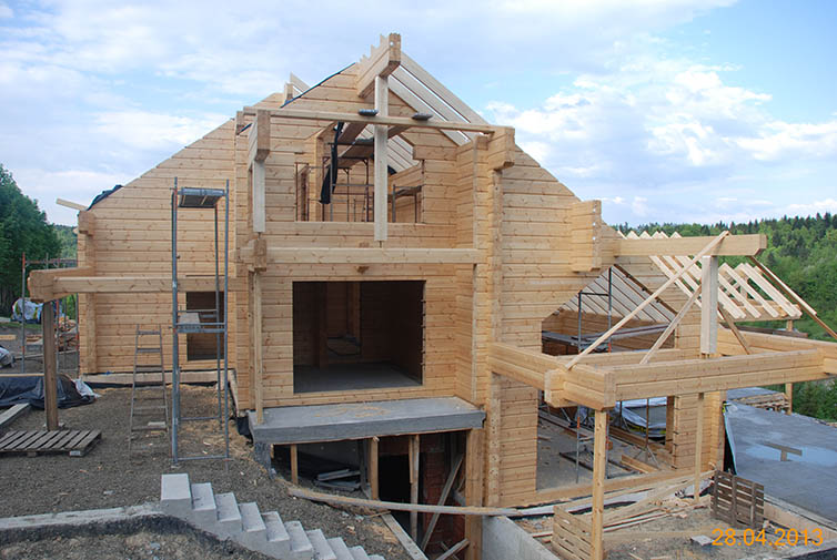 zdjęcie z budowy domu drewianego - 99