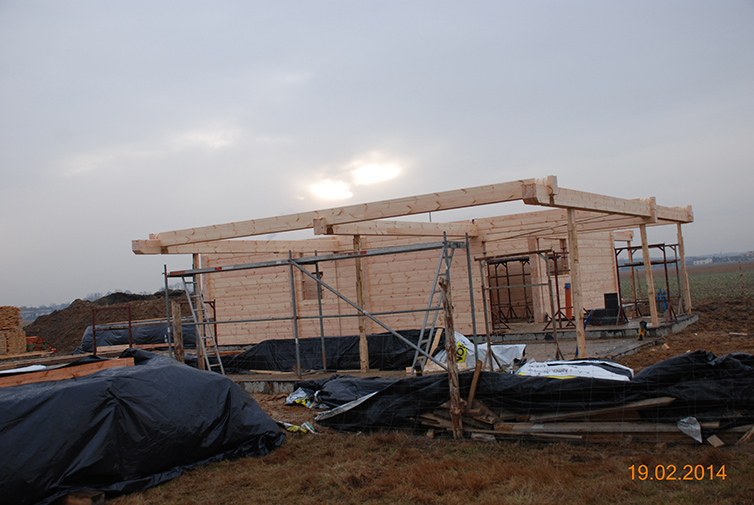 zdjęcie z budowy domu drewianego - 21