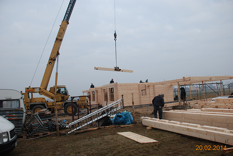 zdjęcie z budowy domu drewianego - 23