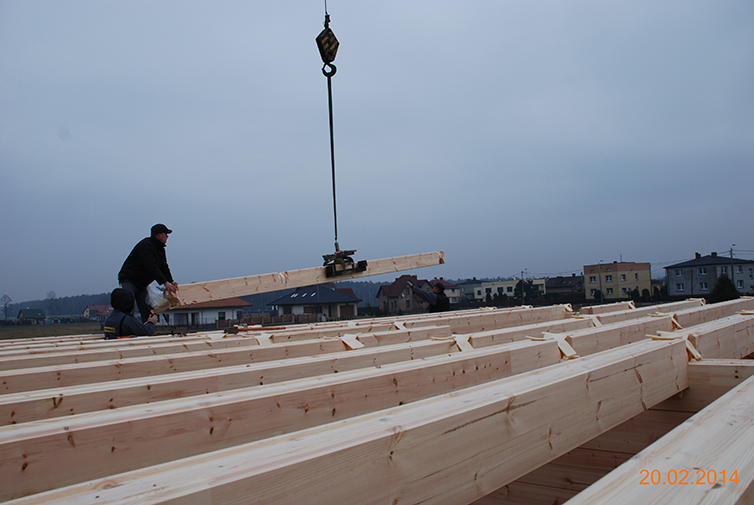 zdjęcie z budowy domu drewianego - 24