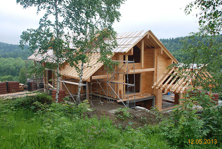 zdjęcie z budowy domu drewianego - 104
