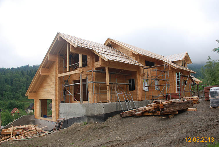 zdjęcie z budowy domu drewianego - 105