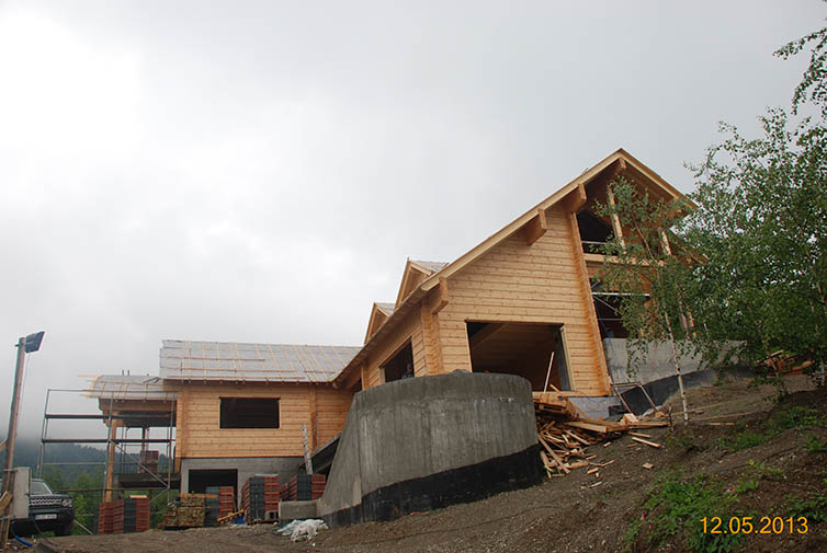 zdjęcie z budowy domu drewianego - 106