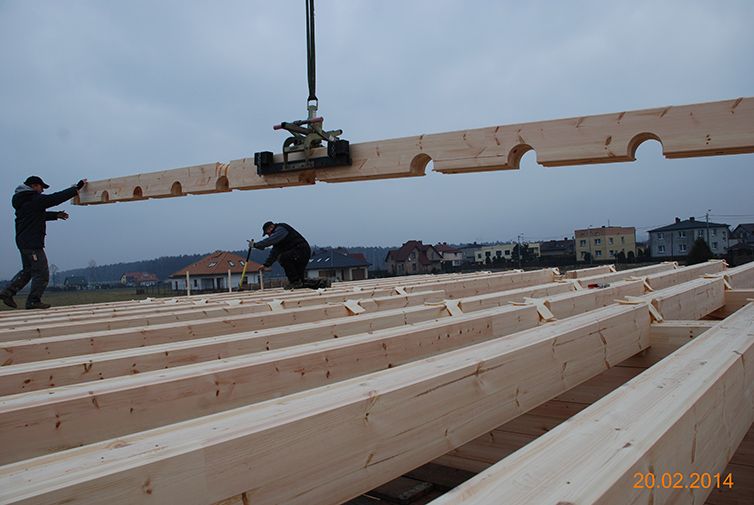 zdjęcie z budowy domu drewianego - 25