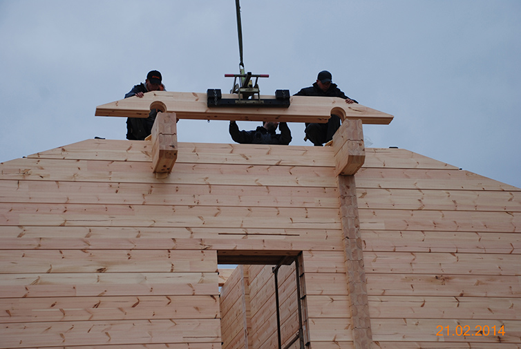 zdjęcie z budowy domu drewianego - 37