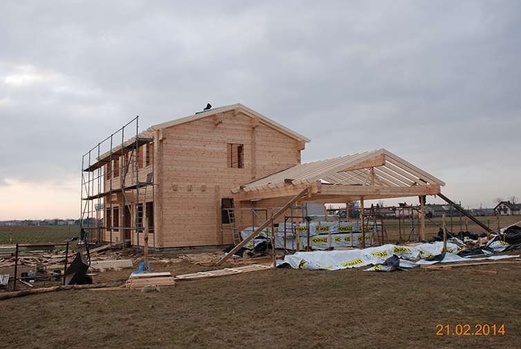 zdjęcie z budowy domu drewianego - 39