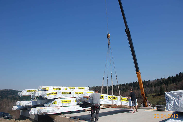 zdjęcie z budowy domu drewianego - 56