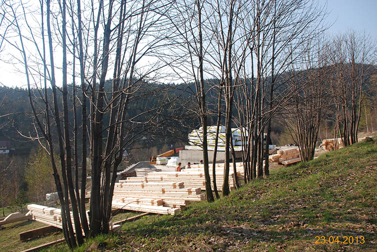 zdjęcie z budowy domu drewianego - 59