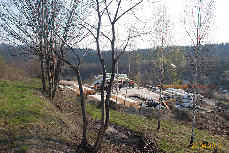 zdjęcie z budowy domu drewianego - 61