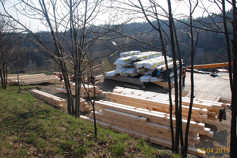zdjęcie z budowy domu drewianego - 62