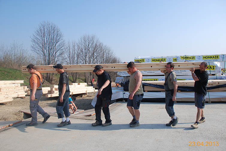 zdjęcie z budowy domu drewianego - 64