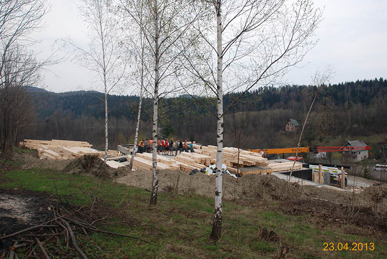 zdjęcie z budowy domu drewianego - 65