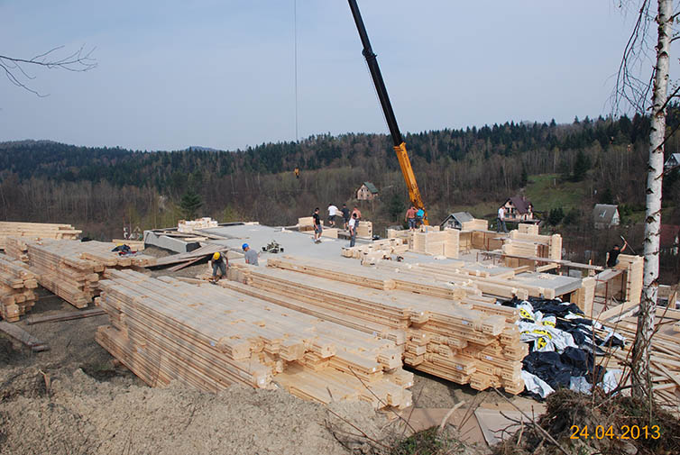 zdjęcie z budowy domu drewianego - 67