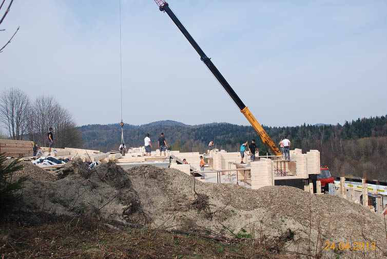 zdjęcie z budowy domu drewianego - 68