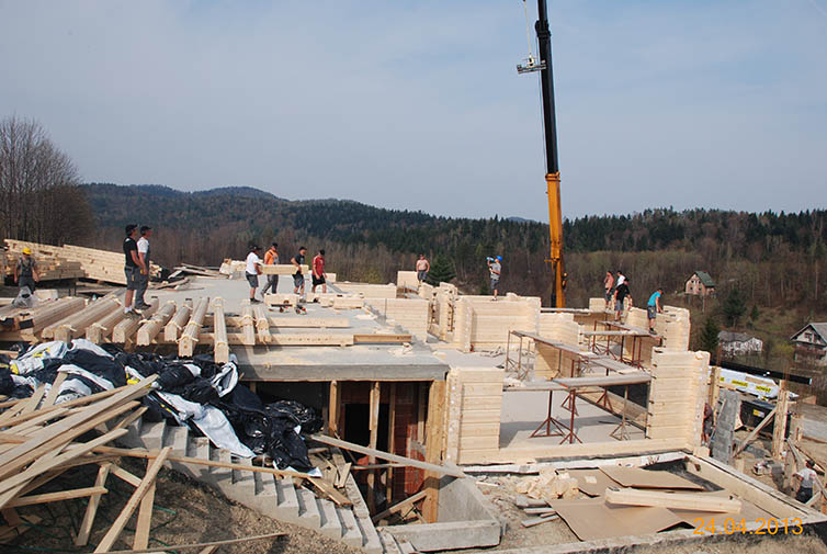zdjęcie z budowy domu drewianego - 69