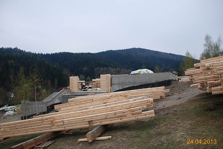 zdjęcie z budowy domu drewianego - 70