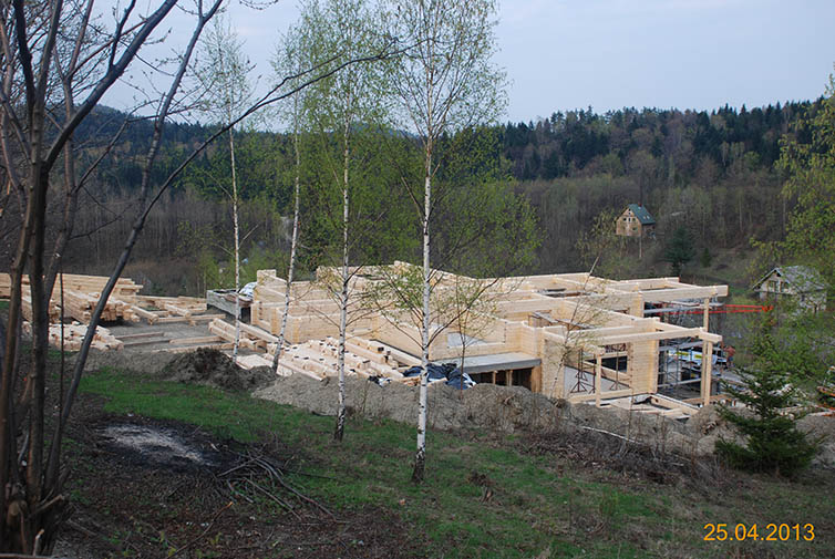 zdjęcie z budowy domu drewianego - 71