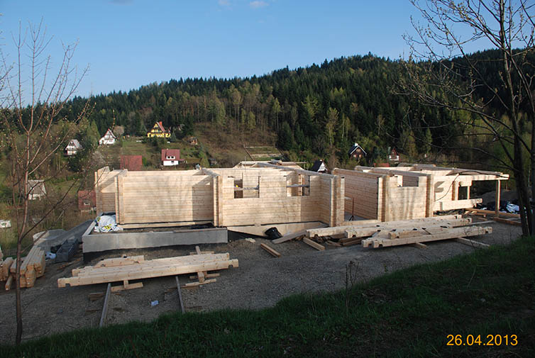 zdjęcie z budowy domu drewianego - 77