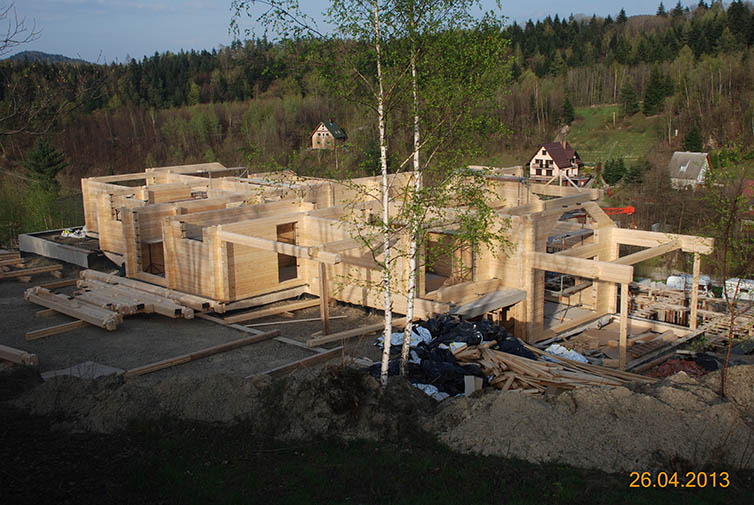 zdjęcie z budowy domu drewianego - 78