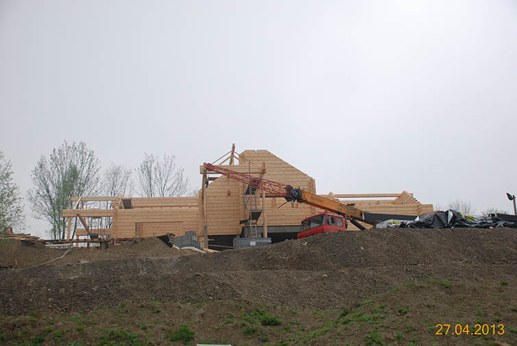 zdjęcie z budowy domu drewianego - 83