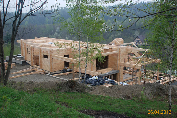 zdjęcie z budowy domu drewianego - 81