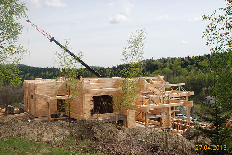 zdjęcie z budowy domu drewianego - 86
