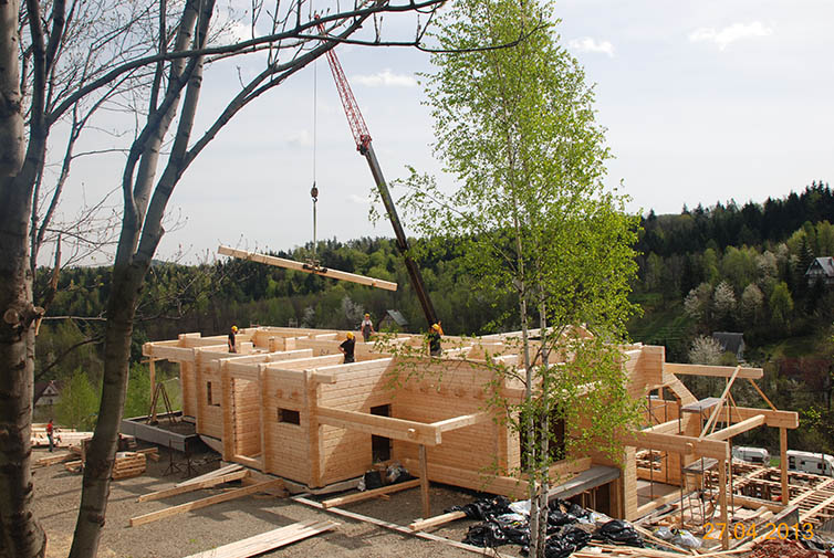 zdjęcie z budowy domu drewianego - 87