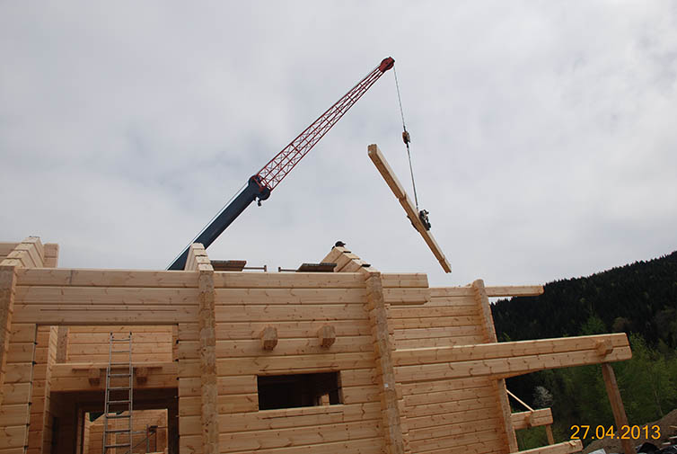 zdjęcie z budowy domu drewianego - 90