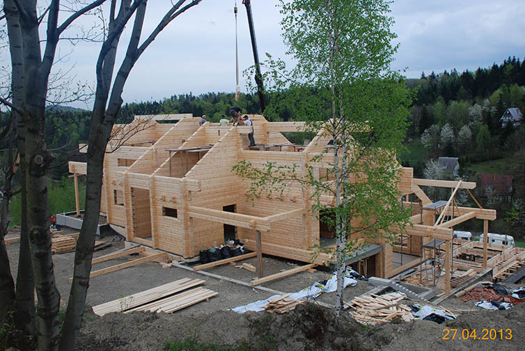 zdjęcie z budowy domu drewianego - 91