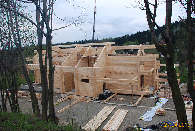 zdjęcie z budowy domu drewianego - 92