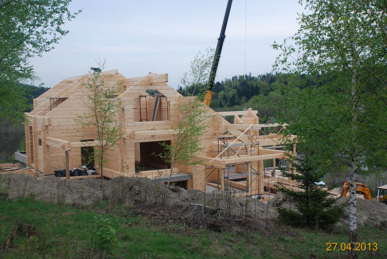 zdjęcie z budowy domu drewianego - 93