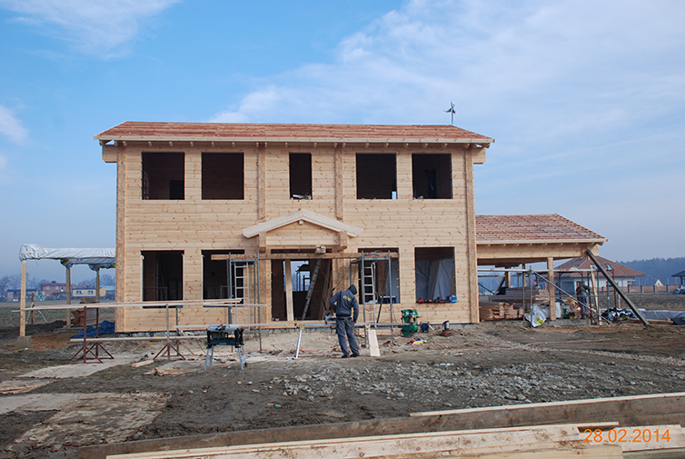 zdjęcie z budowy domu drewianego - 41