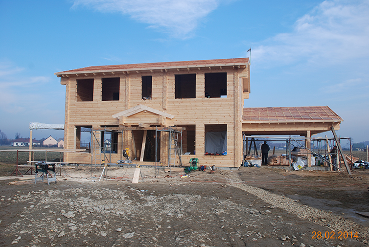 zdjęcie z budowy domu drewianego - 42