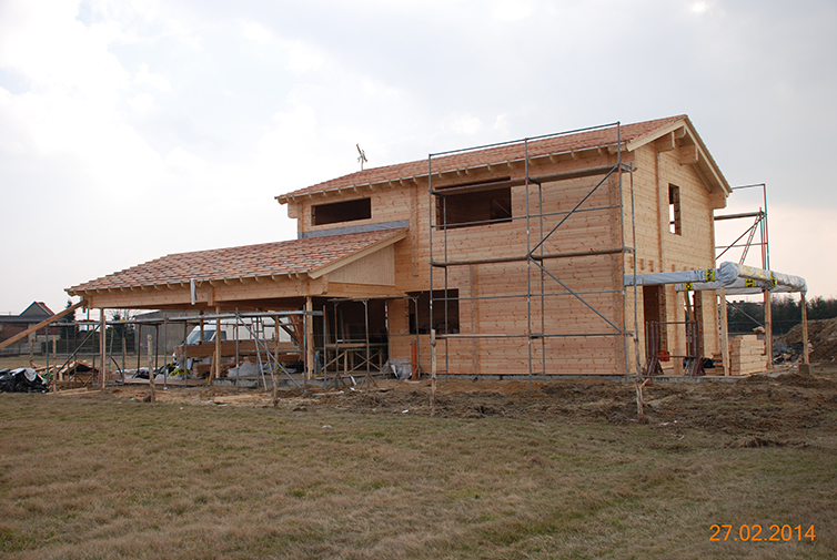 zdjęcie z budowy domu drewianego - 43