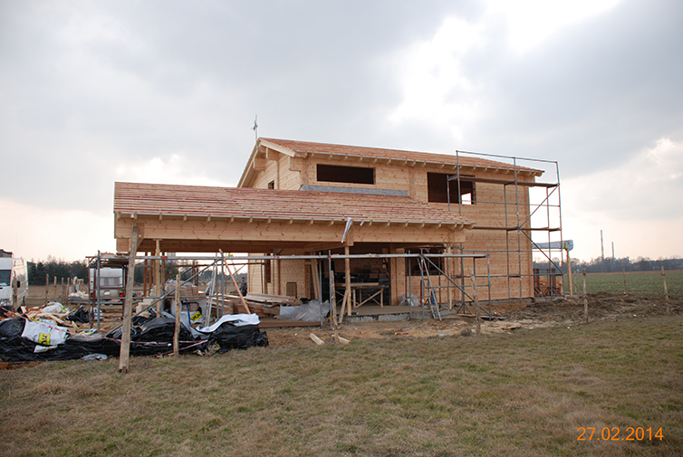 zdjęcie z budowy domu drewianego - 44