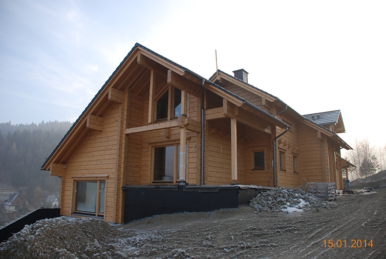 zdjęcie z budowy domu drewianego - 113