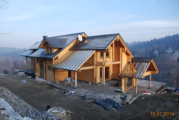 zdjęcie z budowy domu drewianego - 114