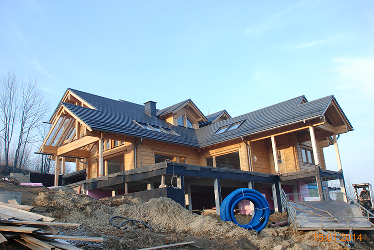 zdjęcie z budowy domu drewianego - 116