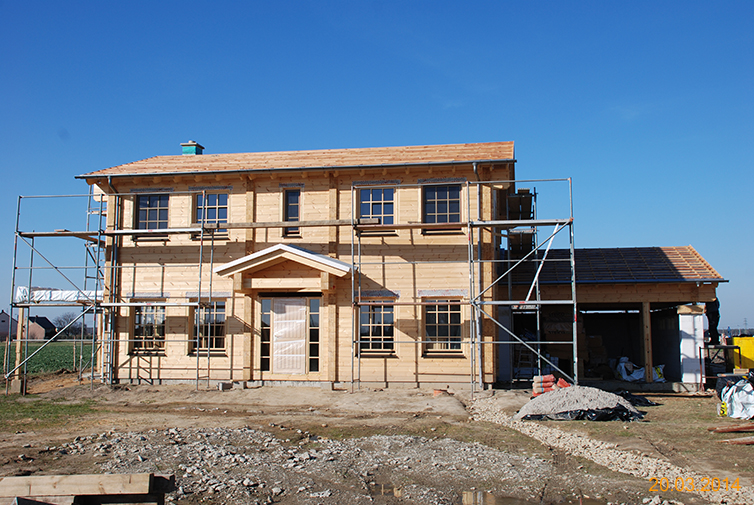 zdjęcie z budowy domu drewianego - 48