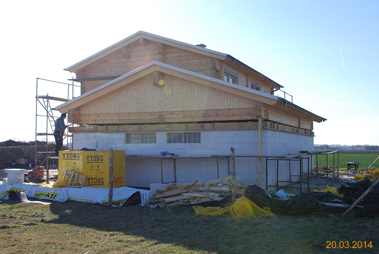 zdjęcie z budowy domu drewianego - 49